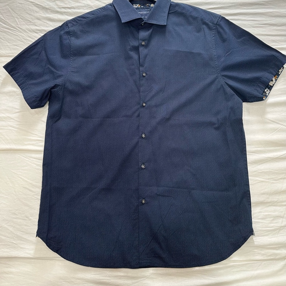 Denim & Flower Dark Blue Casual Button Down Shirt size L